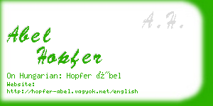 abel hopfer business card